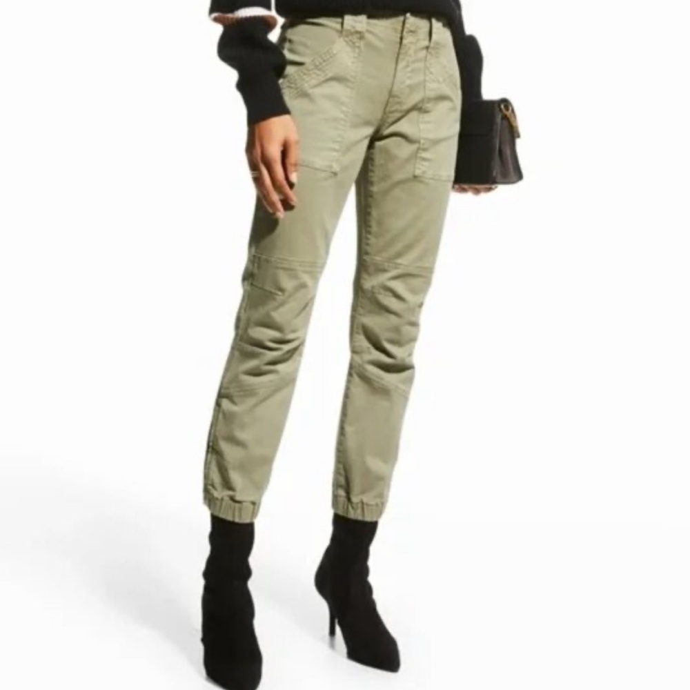 Frame Trapunto Stitch Cuffed Moto Pants